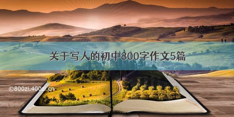 关于写人的初中800字作文5篇