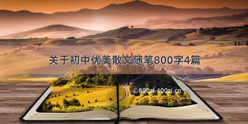 关于初中优美散文随笔800字4篇