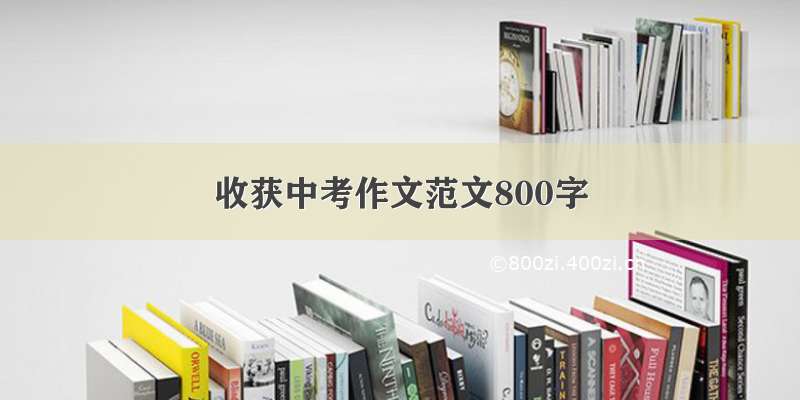 收获中考作文范文800字