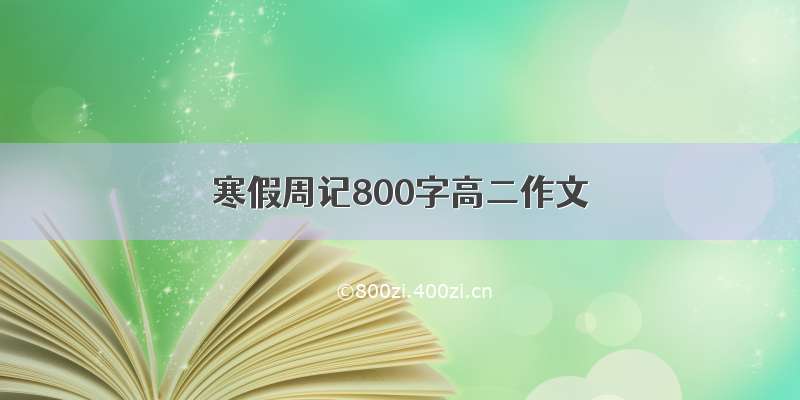 寒假周记800字高二作文