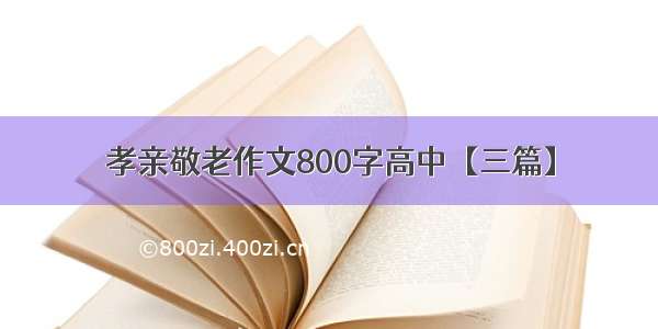 孝亲敬老作文800字高中【三篇】