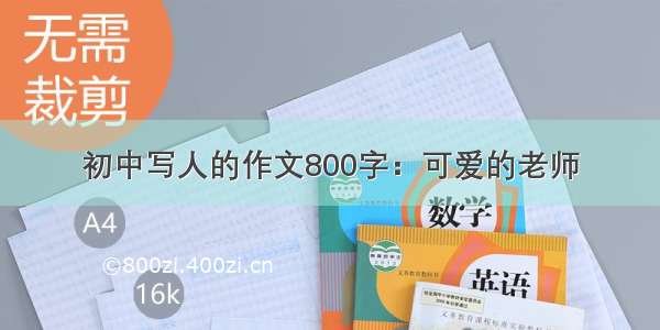 初中写人的作文800字：可爱的老师