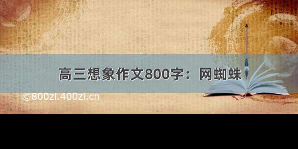 高三想象作文800字：网蜘蛛