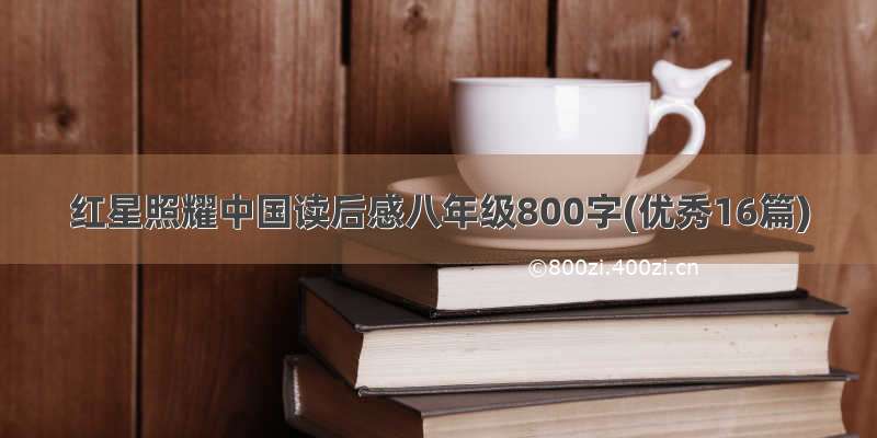 红星照耀中国读后感八年级800字(优秀16篇)
