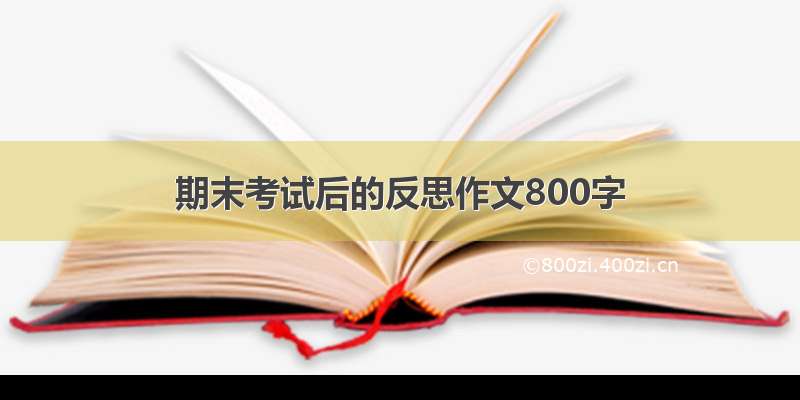 期末考试后的反思作文800字