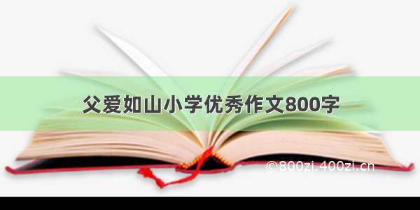 父爱如山小学优秀作文800字