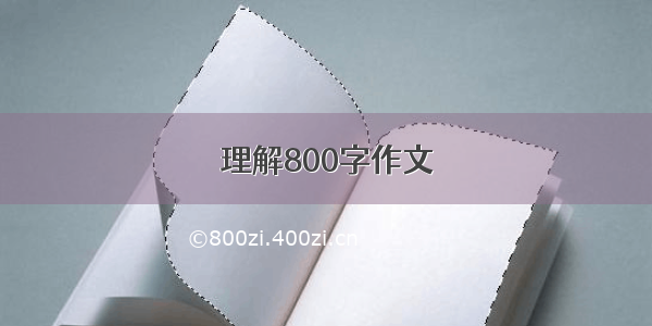 理解800字作文