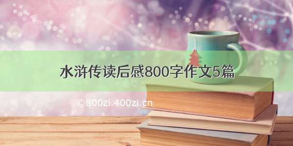 水浒传读后感800字作文5篇