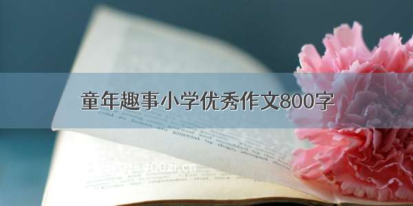 童年趣事小学优秀作文800字