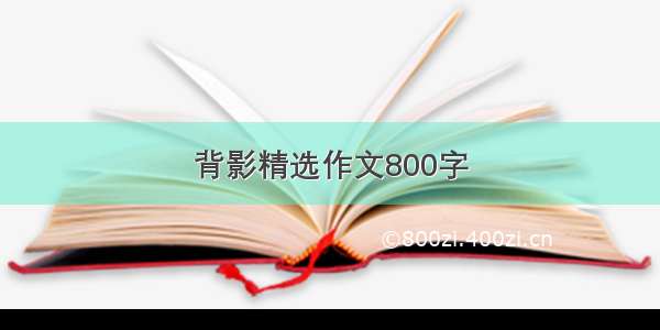 背影精选作文800字